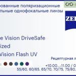 Тонированная поляризационная линза для очков Carl Zeiss Single Vision DriveSafe 1.6 Polarized DuraVision Flash UV, рецептурная, Sph 10.00 — -11.00, Cyl 0.00 — 6.00