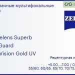 Офисная линза для очков Carl Zeiss Officelens Superb 1.5 BlueGuard DuraVision Gold UV, рецептурная, Sph 5.00 — -7.00, Cyl 0.00 — 4.00