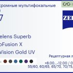 Офисная линза для очков Carl Zeiss Officelens Superb 1.67 PhotoFusion X DuraVision Gold UV, рецептурная, Sph 8.00 — -12.00, Cyl 0.00 — 6.00