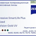 Тонированная поляризационная прогрессивная линза для очков Carl Zeiss Progressive SmartLife Plus 1.5 Polarized DuraVision Gold UV, Sph 5.00 — -8.00, Cyl 0.00 — 4.00
