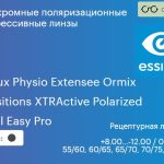 Фотохромная поляризационная прогрессивная линза для очков Essilor Varilux Physio Extensee Ormix 1.6 Transitions XTRActive Polarized Crizal Easy Pro, Sph 8.00 — -12.00, Cyl 0.00 — 6.00