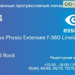 Прогрессивная линза для очков Essilor Varilux Physio Extensee f-360 Lineis 1.74 Crizal Rock, Sph 13.00 — -18.00, Cyl 0.00 — 6.00