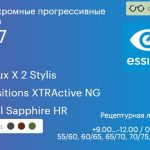 Фотохромная прогрессивная линза для очков Essilor Varilux X 2 Stylis 1.67 Transitions XTRActive NG Crizal Sapphire HR, Sph 9.00 — -12.00, Cyl 0.00 — 6.00