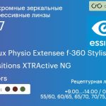 Фотохромная зеркальная прогрессивная линза для очков Essilor Varilux Physio Extensee f-360 Stylis 1.67 Transitions XTRActive NG Mirrors, Sph 9.00 — -14.00, Cyl 0.00 — 6.00