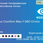 Зеркальная тонированная прогрессивная линза для очков Essilor Varilux Comfort Max f-360 Ormix 1.6 Mirrors, Sph 8.00 — -12.00, Cyl 0.00 — 6.00