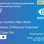Фотохромная поляризационная прогрессивная линза для очков Essilor Varilux Comfort Max Stylis 1.67 Transitions XTRActive Polarized Crizal Easy Pro, Sph 9.00 — -14.00, Cyl 0.00 — 6.00