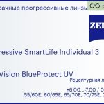 Прогрессивная линза для очков Carl Zeiss Progressive SmartLife Individual 3 1.5 DuraVision BlueProtect UV, Sph 6.00 — -7.00, Cyl 0.00 — 6.00