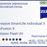 Фотохромная прогрессивная линза для очков Carl Zeiss Progressive SmartLife Individual 3 1.6 PhotoFusion X DuraVision Flash UV, Sph 6.00 — -10.00, Cyl 0.00 — 6.00