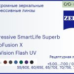 Фотохромная прогрессивная линза для очков Carl Zeiss Progressive SmartLife Superb 1.5 PhotoFusion X DuraVision Flash UV, Sph 5.00 — -7.00, Cyl 0.00 — 4.00