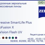 Фотохромная прогрессивная линза для очков Carl Zeiss Progressive SmartLife Plus 1.6 PhotoFusion X DuraVision Flash UV, Sph 6.00 — -10.00, Cyl 0.00 — 6.00