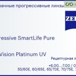 Прогрессивная линза для очков Carl Zeiss Progressive SmartLife Pure 1.5 DuraVision Platinum UV, Sph 6.00 — -7.00, Cyl 0.00 — 6.00