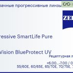 Прогрессивная линза для очков Carl Zeiss Progressive SmartLife Pure 1.5 DuraVision BlueProtect UV, Sph 6.00 — -7.00, Cyl 0.00 — 6.00