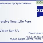 Прогрессивная линза для очков Carl Zeiss Progressive SmartLife Pure 1.6 DuraVision Sun UV, Sph 10.00 — -10.00, Cyl 0.00 — 6.00