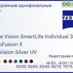 Фотохромная линза для очков Carl Zeiss Single Vision SmartLife Individual 3 1.5 PhotoFusion X DuraVision Silver UV, рецептурная, Sph 6.00 — -6.00, Cyl 0.00 — 4.00
