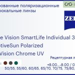 Тонированная поляризационная линза для очков Carl Zeiss Single Vision SmartLife Individual 3 1.5 AdaptiveSun Polarized DuraVision Chrome UV, рецептурная, Sph 8.00 — -8.00, Cyl 0.00 — 4.00