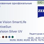 Тонированная линза для очков Carl Zeiss Single Vision SmartLife 1.5 AdaptiveSun DuraVision Silver UV, рецептурная, Sph 6.00 — -6.00, Cyl 0.00 — 4.00