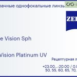 Линза для очков Carl Zeiss Single Vision Sph 1.5 DuraVision Platinum UV, рецептурная, Sph 23.00 — -20.00, Cyl 0.00 — 10.00