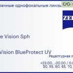 Линза для очков Carl Zeiss Single Vision Sph 1.5 DuraVision BlueProtect UV, рецептурная, Sph 23.00 — -20.00, Cyl 0.00 — 10.00