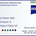 Фотохромная линза для очков Carl Zeiss Single Vision Sph 1.5 PhotoFusion X DuraVision Flash UV, рецептурная, Sph 6.50 — -10.00, Cyl 0.00 — 4.00