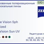 Тонированная поляризационная линза для очков Carl Zeiss Single Vision Sph 1.5 Polarized DuraVision Sun UV, рецептурная, Sph 8.00 — -8.00, Cyl 0.00 — 4.00
