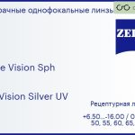 Линза для очков Carl Zeiss Single Vision Sph 1.6 DuraVision Silver UV, рецептурная, Sph 6.50 — -16.00, Cyl 0.00 — 6.00