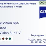 Тонированная поляризационная линза для очков Carl Zeiss Single Vision Sph 1.6 Polarized DuraVision Sun UV, рецептурная, Sph 10.00 — -11.00, Cyl 0.00 — 6.00