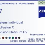Офисная линза для очков Carl Zeiss Officelens Individual 1.67 PhotoFusion X DuraVision Platinum UV, рецептурная, Sph 8.00 — -12.00, Cyl 0.00 — 6.00