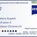 Офисная линза для очков Carl Zeiss Officelens Superb 1.67 PhotoFusion X DuraVision Chrome UV, рецептурная, Sph 8.00 — -12.00, Cyl 0.00 — 6.00