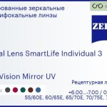 Линза для очков с поддержкой аккомодации Carl Zeiss Digital Lens SmartLife Individual 3 1.5 DuraVision Mirror UV, рецептурная, Sph 6.00 — -7.00, Cyl 0.00 — 6.00