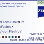 Фотохромная линза для очков с поддержкой аккомодации Carl Zeiss Digital Lens SmartLife 1.5 PhotoFusion X DuraVision Flash UV, рецептурная, Sph 5.00 — -7.00, Cyl 0.00 — 4.00