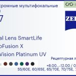 Фотохромная линза для очков с поддержкой аккомодации Carl Zeiss Digital Lens SmartLife 1.67 PhotoFusion X DuraVision Platinum UV, рецептурная, Sph 8.00 — -12.00, Cyl 0.00 — 6.00