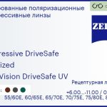 Тонированная поляризационная прогрессивная линза для очков Carl Zeiss Progressive DriveSafe 1.6 Polarized DuraVision DriveSafe UV, Sph 6.00 — -11.00, Cyl 0.00 — 6.00