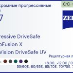 Фотохромная прогрессивная линза для очков Carl Zeiss Progressive DriveSafe 1.67 PhotoFusion X DuraVision DriveSafe UV, Sph 8.00 — -12.00, Cyl 0.00 — 6.00