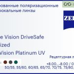 Тонированная поляризационная линза для очков Carl Zeiss Single Vision DriveSafe 1.5 Polarized DuraVision Platinum UV, рецептурная, Sph 8.00 — -8.00, Cyl 0.00 — 4.00