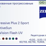 Прогрессивная линза для очков Carl Zeiss Progressive Plus 2 Sport 1.5 DuraVision Flash UV, Sph 5.00 — -5.00, Cyl 0.00 — 4.00