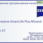 Минеральная прогрессивная линза для очков Carl Zeiss Progressive SmartLife Plus Mineral 1.6 Super ET, Sph 6.50 — -11.00, Cyl 0.00 — 6.00