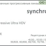 Прогрессивная линза для очков Synchrony by Carl Zeiss Progressive Ultra HDV 1.5 HMCX, Sph 6.00 — -10.00, Cyl 0.00 — 6.00