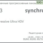 Прогрессивная линза для очков Synchrony by Carl Zeiss Progressive Ultra HDV 1.53 Hard, Sph 5.00 — -7.00, Cyl 0.00 — 3.50