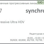 Прогрессивная линза для очков Synchrony by Carl Zeiss Progressive Ultra HDV 1.67 Sun, Sph 8.00 — -12.00, Cyl 0.00 — 6.00