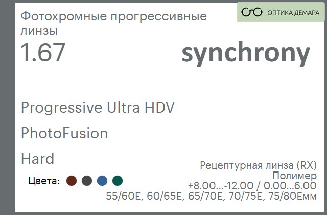 img_592954 Фотохромная прогрессивная линза для очков Synchrony by Carl Zeiss Progressive Ultra HDV 1.67 PhotoFusion Hard, Sph 8.00 — -12.00, Cyl 0.00 — 6.00 — изображение 1