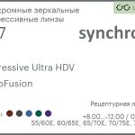 Фотохромная зеркальная прогрессивная линза для очков Synchrony by Carl Zeiss Progressive Ultra HDV 1.67 PhotoFusion Flash, Sph 8.00 — -12.00, Cyl 0.00 — 6.00