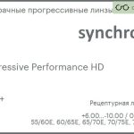 Прогрессивная линза для очков Synchrony by Carl Zeiss Progressive Performance HD 1.5 HMC+, Sph 6.00 — -10.00, Cyl 0.00 — 6.00