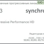 Прогрессивная линза для очков Synchrony by Carl Zeiss Progressive Performance HD 1.53 HMC, Sph 5.00 — -7.00, Cyl 0.00 — 3.50