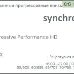 Прогрессивная линза для очков Synchrony by Carl Zeiss Progressive Performance HD 1.6 HMCX, Sph 6.00 — -12.00, Cyl 0.00 — 6.00