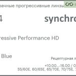 Прогрессивная линза для очков Synchrony by Carl Zeiss Progressive Performance HD 1.74 HMC Blue, Sph 10.00 — -16.00, Cyl 0.00 — 6.00