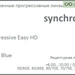 Прогрессивная линза для очков Synchrony by Carl Zeiss Progressive Easy HD 1.5 HMC Blue, Sph 6.00 — -10.00, Cyl 0.00 — 6.00