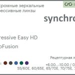 Фотохромная зеркальная прогрессивная линза для очков Synchrony by Carl Zeiss Progressive Easy HD 1.5 PhotoFusion Flash, Sph 6.00 — -10.00, Cyl 0.00 — 6.00