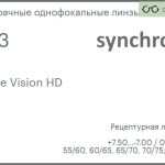 Линза для очков Synchrony by Carl Zeiss Single Vision HD 1.53 Hard, рецептурная, Sph 7.50 — -7.00, Cyl 0.00 — 5.00