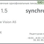 Линза для очков Synchrony by Carl Zeiss Single Vision AS 1.5 AS HMCX, рецептурная, Sph 9.00 — -8.00, Cyl 0.00 — 4.00