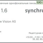 Линза для очков Synchrony by Carl Zeiss Single Vision AS 1.6 AS HMC+, рецептурная, Sph 10.00 — -11.50, Cyl 0.00 — 4.50